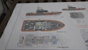 Coast Guard holds keel laying authentication for next generation heavy weather surf boats