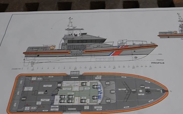 Coast Guard holds keel laying ceremony for next generation heavy weather surf boats