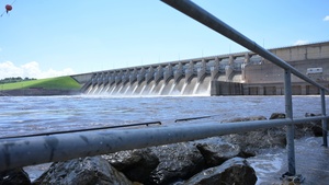 Keystone Dam releasing 43,642 cubic feet per second