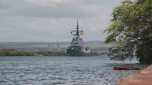 B-Roll: ESPS Alvaro De Bazan departs Pearl Harbor to begin RIMPAC 2026 sea phase