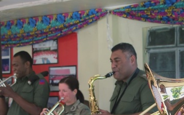 25th Infantry Division Band Visits Queen Elizabeth Barracks with Republic of Fiji Military Forces Band