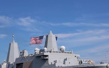 USS Arlington Arrives for Sail250 Boston
