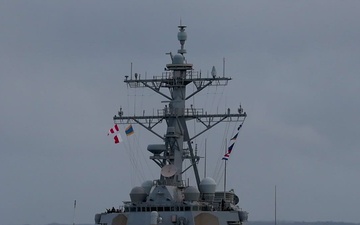 B-Roll: USS Decatur departs Pearl Harbor to Begin RIMPAC 2026 Sea Phase