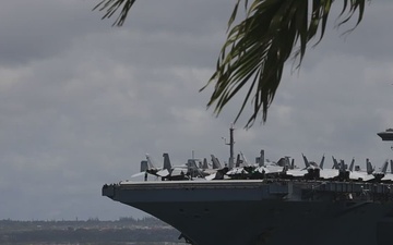B-Roll: USS Theodore Roosevelt departs Pearl Harbor to begin RIMPAC 2026 sea phase