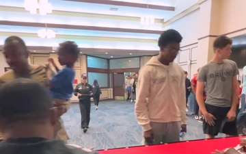 Atlanta Falcons players touch down in Japan for USO visit to Camp Zama