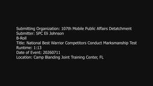 National Best Warrior Competitors Conduct Marksmanship Test