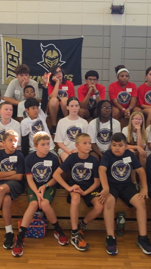 MacDill AFB military children complete a Presidential Fitness Test