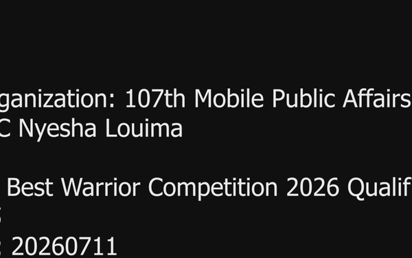 National Best Warrior Competition 2026 Qualification Range