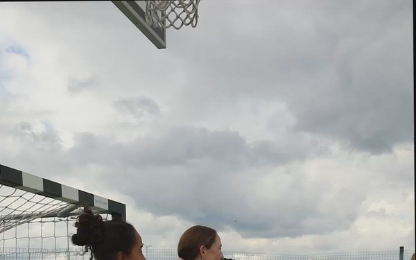 B-Roll: U.S. and U.K. soldiers participate in Armed Forces Entertainment All-Star Soccer Tour