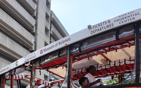U.S. Navy Sailors Participate in a Boston Duck Boat Tour