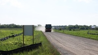 Bus takes participants to the location of the groundbreaking for the new Future Artillery complex at Iowa Army Ammunition Plant