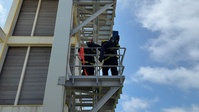 Firefighters conduct rescue training at Torii Station