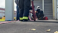 Firefighters conduct rescue training at Torii Station