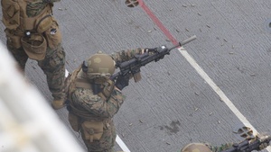 B-Roll: U.S. Marines, Sailors conduct live-fire range aboard USS Essex