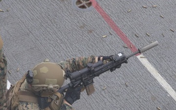 B-Roll: U.S. Marines, Sailors conduct live-fire range aboard USS Essex
