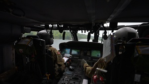 B-roll Video of Minnesota National Guard mobilized during aerial wildfire suppression operations at Orr Regional Airport