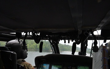 B-roll Video of Minnesota National Guard mobilized during aerial wildfire suppression operations at Orr Regional Airport