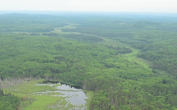 B-roll Video of Minnesota National Guard mobilized during aerial wildfire suppression operations at Orr Regional Airport