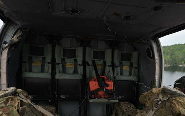 B-roll Video of Minnesota National Guard mobilized during aerial wildfire suppression operations at Orr Regional Airport