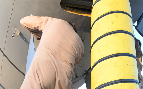 KC135 prepares for AR mission in CENTCOM AOR