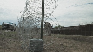 JTF-SB Marines conduct barrier reinforcement operations in Nogales