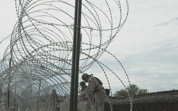 JTF-SB Marines conduct barrier reinforcement operations in Nogales