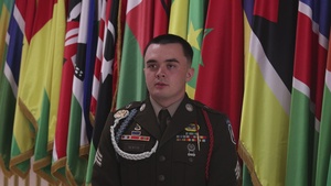 US Army Sgt. Nathan Newton discusses his experience winning the SETAF-AF Noncommissioned Officer of the Year Competition