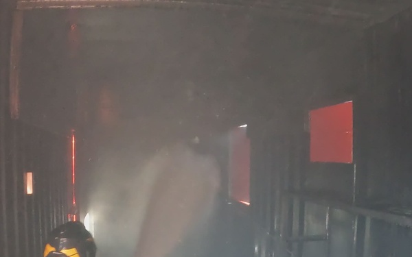 USAG Italy Firefighters Conduct Live-Fire Simulation Training