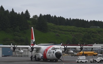 Coast Guard Air Station Kodiak aircrew conducts maritime boundary line patrol