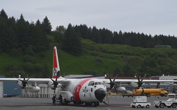 Coast Guard Air Station Kodiak aircrew conducts maritime boundary line patrol