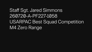 USARPAC Best Squad 2026: M4 Zero Range Broll