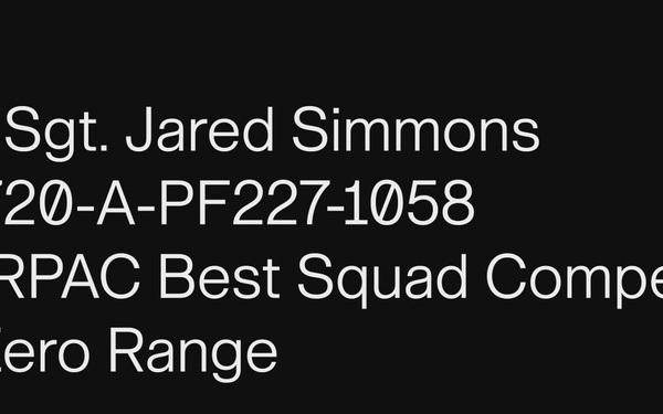 USARPAC Best Squad 2026: M4 Zero Range Broll