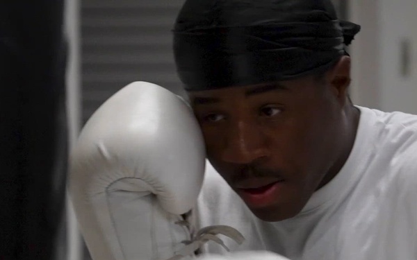 SPC Myron Harris trains boxing for upcoming bouts