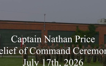 Capt. Nathan Price Relinquishes Command of Headquarters Company