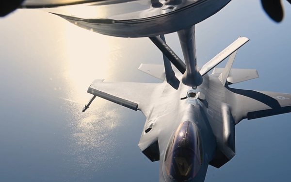 KC-135 supports regional operations through air refueling