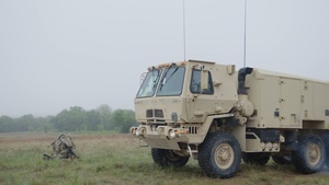 MOS 13R Weapons Locating Radar Operator-United States Army Military Occupational Specialty- Truck Radar and Antenna Setup