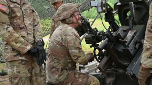 Ohio Army National Guard artillery Soldiers certify on howitzers at Camp Grayling CRX