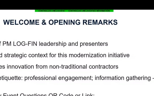 CPE ES2 PM LOG-FIN Industry Day