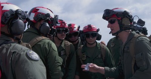 U.S. Marines with VMFA-542 load ordnance on F-35B Lightning II