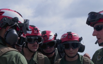U.S. Marines with VMFA-542 load ordnance on F-35B Lightning II