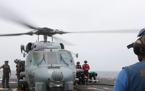 USS Rafael Peralta (DDG 115) Conducting Flight Operations