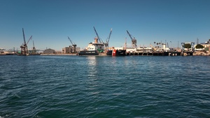 Coast Guard Cutter George Cobb (WLM 564) conducts aids to navigation operations