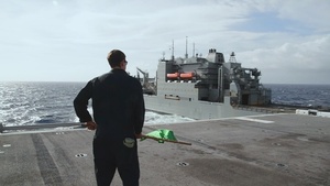 B-Roll: USNS Washington Chambers replenishes USS Essex during RIMPAC 2026