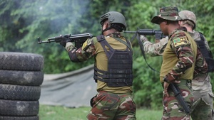 U.S. Army Soldiers conduct range training with Bangladesh Army soldiers