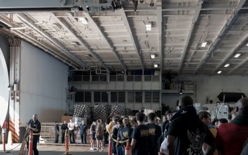 B-Roll: USS Theodore Roosevelt holds "Steel Beach" picnic at sea during RIMPAC 26