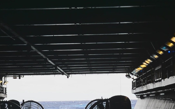 B-Roll: USS Essex, ACU-5 conduct well deck operations