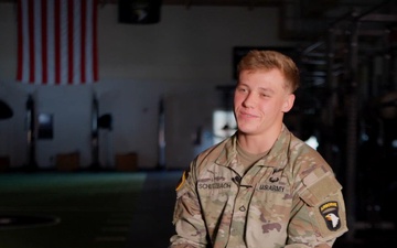 101st Airborne Division (Air Assault) Pfc. Gary Schutzbach Prepares for U.S. Army Best Squad Competition