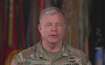 DLA Director LTG Mark Simmerly delivers a message for Refiner's Wargame