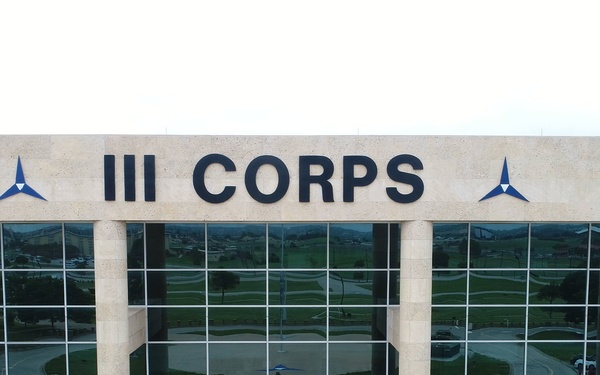 Drone footage of III Armored Corps