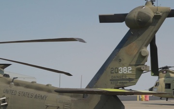 Oregon Guard aircrews begin water bucket missions on eastern Oregon wildfires
